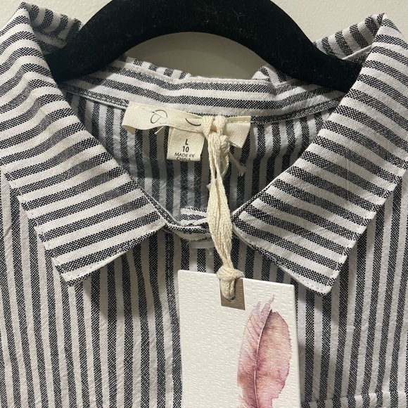 Girls Jessica Simpson Boxy Crop Poplin Button Up Shirt - Picture 3 of 4